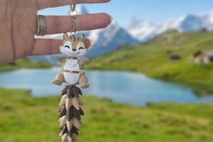 Eichhörnchen-Schlüsselanhänger